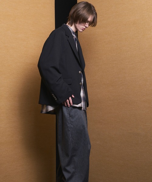 MAISON SPECIAL(メゾンスペシャル)の「《UNISEX》Slab Rayon Relax-Over 2B Tailored Jacket/スラブレーヨンリラックスオーバー2Bテーラードジャケット【MAISON SPECIAL/メゾンスペシャル】■セットアップ対応■(テーラードジャケット・メンズ・グレイッシュベージュ/ブラック/グレー/ネイビー・2/1/0)」の15枚目の写真