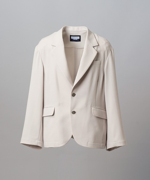 MAISON SPECIAL(メゾンスペシャル)の「《UNISEX》Slab Rayon Relax-Over 2B Tailored Jacket/スラブレーヨンリラックスオーバー2Bテーラードジャケット【MAISON SPECIAL/メゾンスペシャル】■セットアップ対応■(テーラードジャケット・メンズ・グレイッシュベージュ/ブラック/グレー/ネイビー・2/1/0)」の19枚目の写真