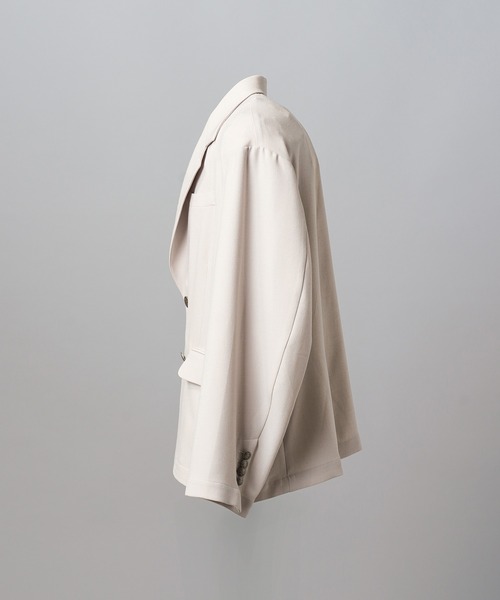 MAISON SPECIAL(メゾンスペシャル)の「《UNISEX》Slab Rayon Relax-Over 2B Tailored Jacket/スラブレーヨンリラックスオーバー2Bテーラードジャケット【MAISON SPECIAL/メゾンスペシャル】■セットアップ対応■(テーラードジャケット・メンズ・グレイッシュベージュ/ブラック/グレー/ネイビー・2/1/0)」の20枚目の写真