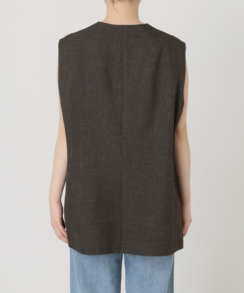 IENA（イエナ）の「《セットアップ対応/》ウォッシャブル シャークツイード ジレ（ベスト・レディース・ブラウン/ベージュ・FREE）」の20枚目の写真