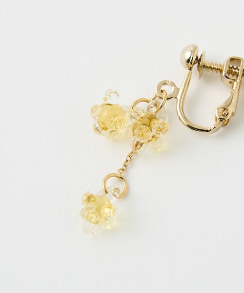HARIO Lampwork Factory(ハリオランプワークファクトリー)の「【HARIO Lampwork Factory】イヤリングひとふさのミモザ イエロー(イヤリング・レディース・イエロー・フリー)」の8枚目の写真