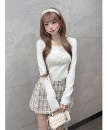 Darich（ダーリッチ）の「エンブロイダリーシグネチャーDRビジューニットトップス（ニット/セーター）」