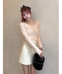 Darich（ダーリッチ）の「エンブロイダリーシグネチャーDRビジューニットトップス（ニット/セーター）」