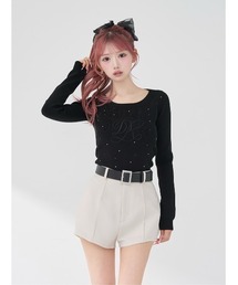 Darich（ダーリッチ）の「エンブロイダリーシグネチャーDRビジューニットトップス（ニット/セーター）」