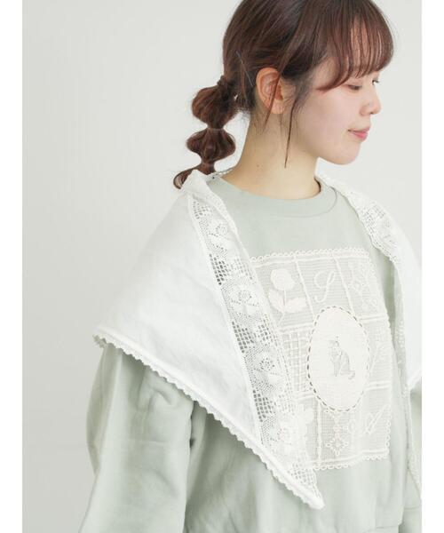 Samansa Mos2（サマンサ モスモス）の「ローズ柄レースストール（ストール/ショール・レディース・ブラック/オフホワイト・F）」の3枚目の写真