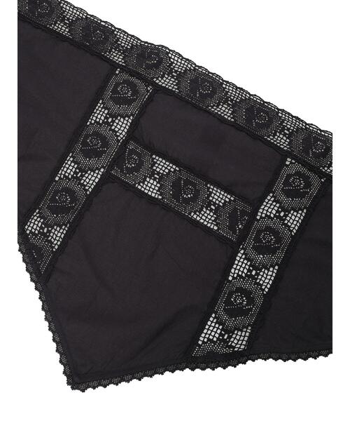 Samansa Mos2（サマンサ モスモス）の「ローズ柄レースストール（ストール/ショール・レディース・ブラック/オフホワイト・F）」の12枚目の写真