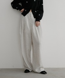 Aunt Marie's（アントマリーズ）の「ミックスツイードツータックスラックスパンツ【セットアップ対応可】（スラックス）」