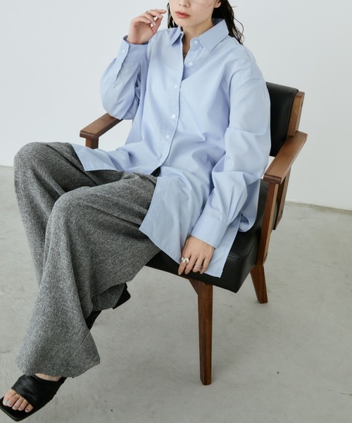 Aunt Marie's（アントマリーズ）の「ミックスツイードツータックスラックスパンツ【セットアップ対応可】（スラックス・レディース・グレー/チャコールグレー/ナチュラル・S/M/L）」の9枚目の写真