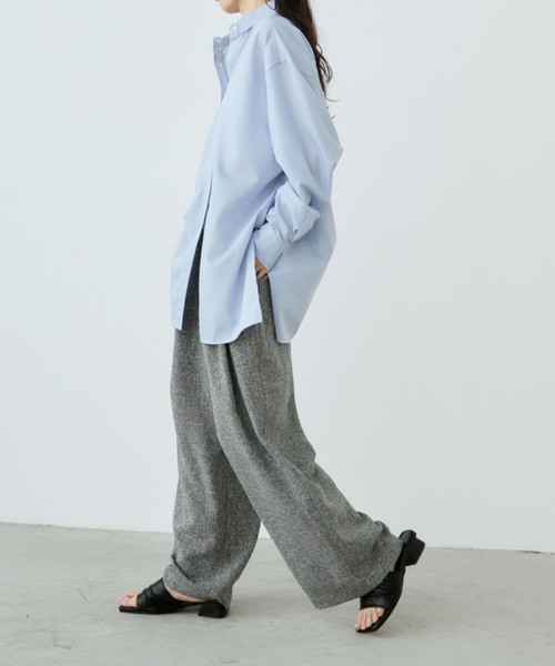 Aunt Marie's（アントマリーズ）の「ミックスツイードツータックスラックスパンツ【セットアップ対応可】（スラックス・レディース・グレー/チャコールグレー/ナチュラル・S/M/L）」の11枚目の写真
