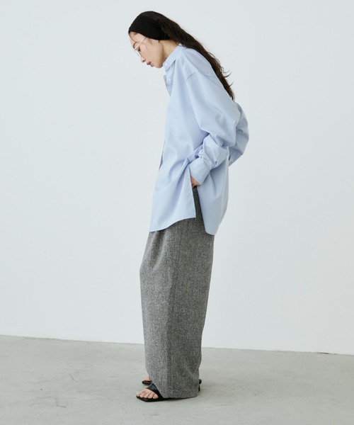 Aunt Marie's（アントマリーズ）の「ミックスツイードツータックスラックスパンツ【セットアップ対応可】（スラックス・レディース・グレー/チャコールグレー/ナチュラル・S/M/L）」の14枚目の写真