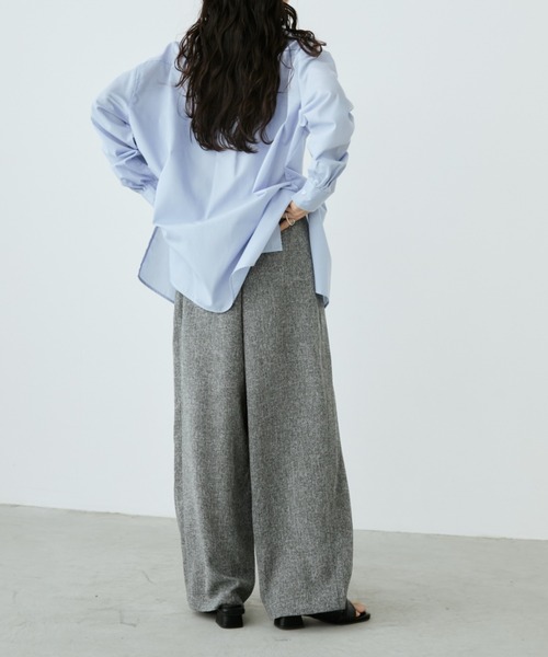 Aunt Marie's（アントマリーズ）の「ミックスツイードツータックスラックスパンツ【セットアップ対応可】（スラックス・レディース・グレー/チャコールグレー/ナチュラル・S/M/L）」の12枚目の写真