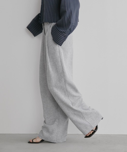 Aunt Marie's（アントマリーズ）の「ミックスツイードツータックスラックスパンツ【セットアップ対応可】（スラックス・レディース・グレー/チャコールグレー/ナチュラル・S/M/L）」の20枚目の写真