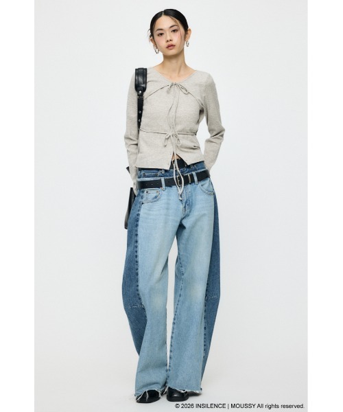 MOUSSY（マウジー）の「INSILENCE LAYER CUT トップス（Tシャツ/カットソー・レディース・ブラック/ライトカーキ/ライトグレー・1/2）」の11枚目の写真