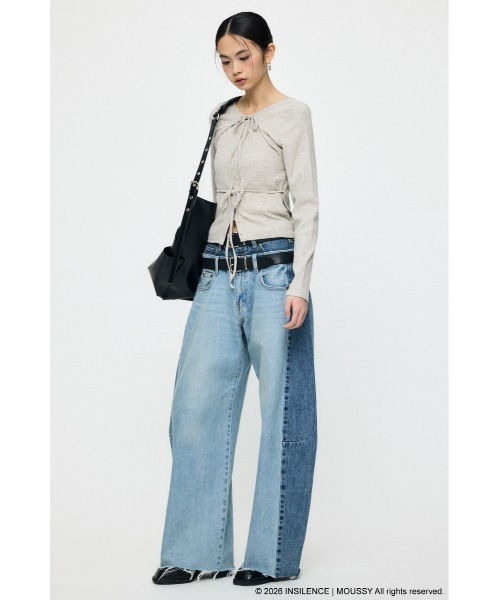 MOUSSY（マウジー）の「INSILENCE LAYER CUT トップス（Tシャツ/カットソー・レディース・ブラック/ライトカーキ/ライトグレー・1/2）」の12枚目の写真