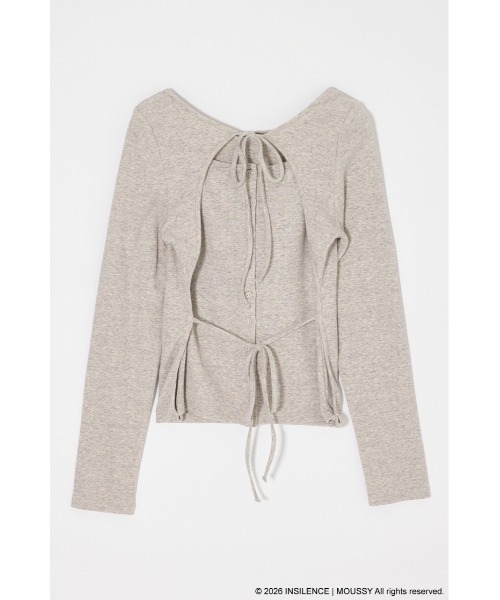 MOUSSY（マウジー）の「INSILENCE LAYER CUT トップス（Tシャツ/カットソー・レディース・ブラック/ライトカーキ/ライトグレー・1/2）」の16枚目の写真