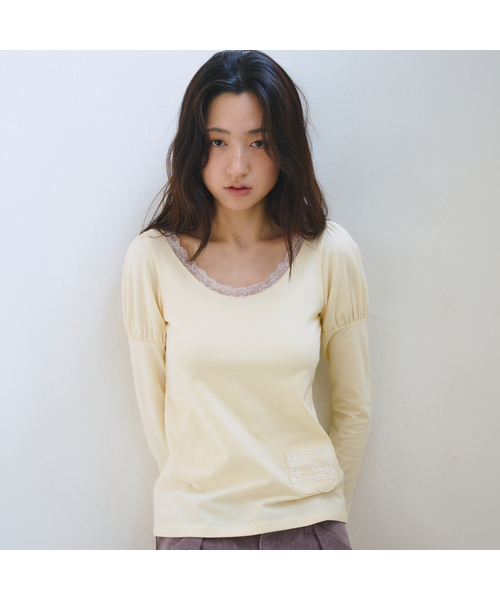 OAFISH(オアフィッシュ)の「Daisy Lace Puff Longsleeve, Yellow(Tシャツ/カットソー・レディース・その他・FREE)」の1枚目の写真
