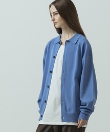 SLICK | 【SLICK/スリック】16G Milano Rib Knit Polo Collar Cardigan/16ゲージ ミラノリブ ポロカラーカーディガン(カーディガン/ボレロ)