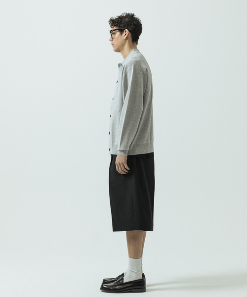 SLICK（スリック）の「【SLICK/スリック】16G Milano Rib Knit Polo Collar Cardigan/16ゲージ ミラノリブ ポロカラーカーディガン（カーディガン/ボレロ・メンズ・ネイビー/ブルー/ヘザーグレー・1/2/3）」の13枚目の写真