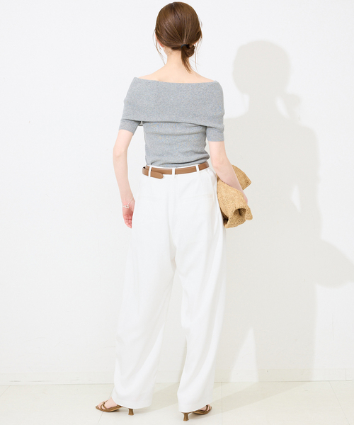 SLOBE IENA(スローブイエナ)の「《3サイズ展開》ワンタックバレルスラックス(スラックス・レディース・カーキ/ブラウン/ホワイト・38/36/34)」の22枚目の写真