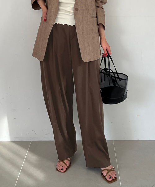 SLOBE IENA（スローブイエナ）の「《3サイズ展開/》ワンタックバレルスラックス（スラックス・レディース・カーキ/ブラウン/ホワイト・38/36/34）」の20枚目の写真