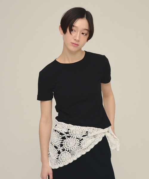 eL(エル)の「【eL】Compact Sheer TEE SS/660765(Tシャツ/カットソー・レディース・ブラック/ホワイト/ピンク・FREE)」の3枚目の写真