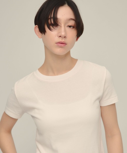 eL(エル)の「【eL】Compact Sheer TEE SS/660765(Tシャツ/カットソー・レディース・ブラック/ホワイト/ピンク・FREE)」の10枚目の写真