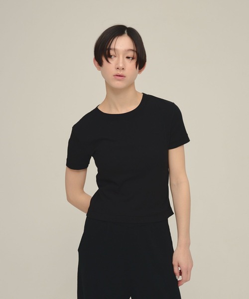 eL(エル)の「【eL】Compact Sheer TEE SS/660765(Tシャツ/カットソー・レディース・ブラック/ホワイト/ピンク・FREE)」の12枚目の写真