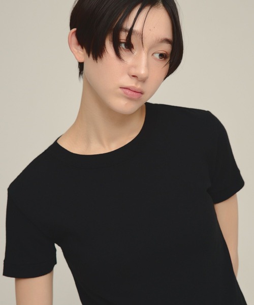 eL(エル)の「【eL】Compact Sheer TEE SS/660765(Tシャツ/カットソー・レディース・ブラック/ホワイト/ピンク・FREE)」の13枚目の写真