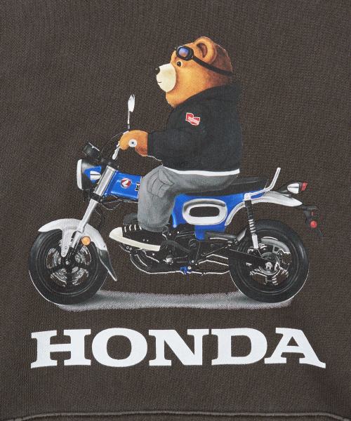 PHYPS MOTORCYCLE（フィップスモーターサイクル）の「Pigment Dax Bear Hoodie Charcoal（パーカー・レディース・その他・LARGE/X-LARGE/SMALL/MEDIUM）」の4枚目の写真