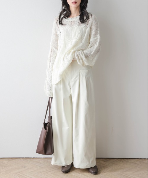 Lajour(ラジュール)の「フロントポケット タックワイドパンツ(その他パンツ・レディース・ブラウン/ブラック/アイボリー・L/M)」の16枚目の写真