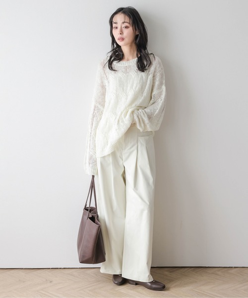 Lajour(ラジュール)の「フロントポケット タックワイドパンツ(その他パンツ・レディース・ブラウン/ブラック/アイボリー・L/M)」の17枚目の写真