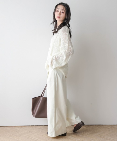 Lajour(ラジュール)の「フロントポケット タックワイドパンツ(その他パンツ・レディース・ブラウン/ブラック/アイボリー・L/M)」の19枚目の写真