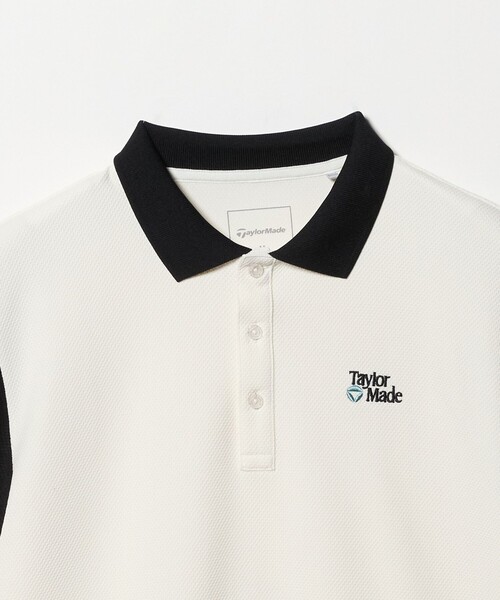 TaylorMade（テーラーメイド）の「＜TaylorMade＞HERITAGE-90 COLLECTION/ユニセックス クラシックロゴ  ブロック ポロシャツ ストレッチ UV 吸水速乾（ポロシャツ・メンズ・ブラック/オフホワイト・L/S/M/XL/XS）」の10枚目の写真