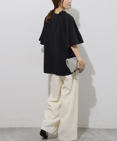 JOURNAL STANDARD relume(ジャーナルスタンダード レリューム)の「《WEB限定追加》フリルリボンTシャツ(Tシャツ/カットソー・レディース・ホワイト/ブラック・FREE)」の21枚目の写真