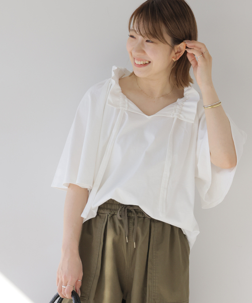 ジャーナルスタンダードレリューム　フリルリボンTシャツ　ブラック ジャーナルスタンダード レリューム JOURNAL STANDARD relume