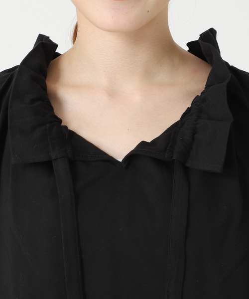 JOURNAL STANDARD relume(ジャーナルスタンダード レリューム)の「《WEB限定追加》フリルリボンTシャツ(Tシャツ/カットソー・レディース・ホワイト/ブラック・FREE)」の8枚目の写真