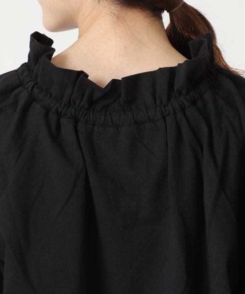 JOURNAL STANDARD relume(ジャーナルスタンダード レリューム)の「《WEB限定追加》フリルリボンTシャツ(Tシャツ/カットソー・レディース・ホワイト/ブラック・FREE)」の9枚目の写真
