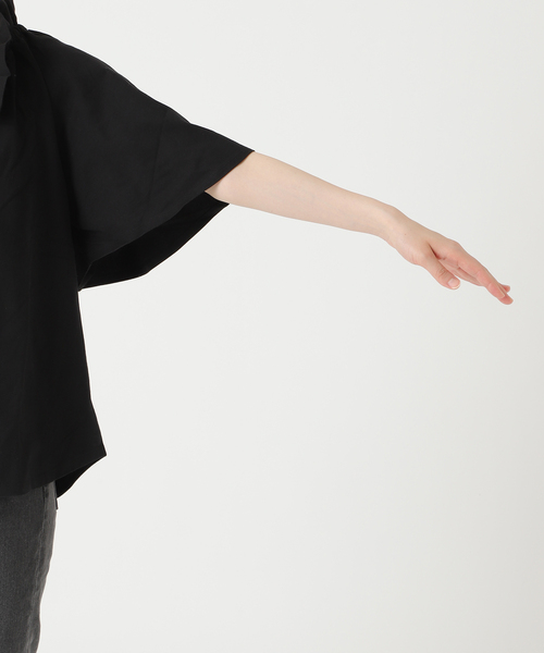 JOURNAL STANDARD relume(ジャーナルスタンダード レリューム)の「《WEB限定追加》フリルリボンTシャツ(Tシャツ/カットソー・レディース・ホワイト/ブラック・FREE)」の10枚目の写真