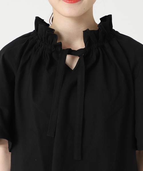 JOURNAL STANDARD relume(ジャーナルスタンダード レリューム)の「《WEB限定追加》フリルリボンTシャツ(Tシャツ/カットソー・レディース・ホワイト/ブラック・FREE)」の14枚目の写真