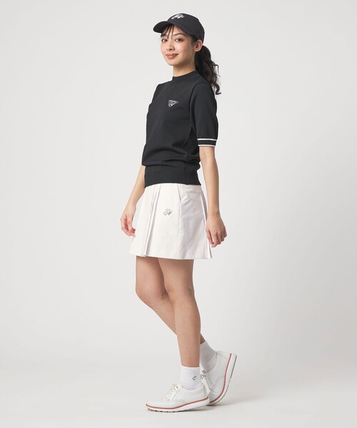 UNITED ARROWS GOLF（ユナイテッドアローズゴルフ）の「ウィメンズ モックネック ショートスリーブ ニット（ニット/セーター・レディース・その他1/コバルトブルー/ブラック・S/M/L）」の7枚目の写真