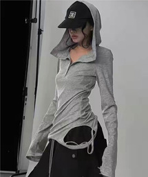 NOVESSEL | 『NOVESSEL/ノベセル』フード付きカットソー【Y】【CN】(Tシャツ/カットソー)