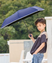 ALWAYS GOOD TIME（オルウェイズグッドタイム）の「【一般遮光・晴雨兼用】UV50cm子供用カラビナ付き無地折りたたみ傘（折りたたみ傘）」