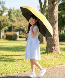 ALWAYS GOOD TIME（オルウェイズグッドタイム）の「【一般遮光・晴雨兼用】UV50cm子供用カラビナ付き無地折りたたみ傘（折りたたみ傘）」