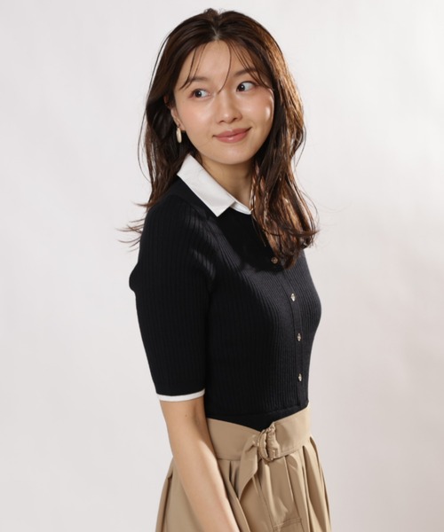 JUSGLITTY（ジャスグリッティー）の「スキッパードッキングワークワンピース（ワンピース・レディース・ブラック・1/2）」の11枚目の写真