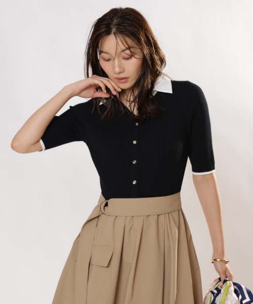 JUSGLITTY（ジャスグリッティー）の「スキッパードッキングワークワンピース（ワンピース・レディース・ブラック・1/2）」の13枚目の写真