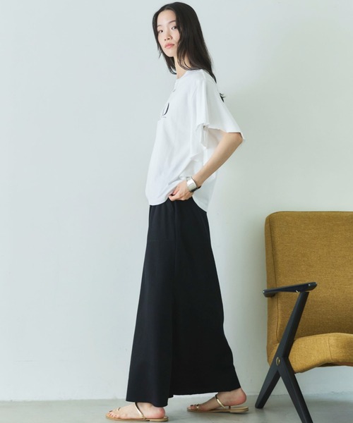 Doux archives(ドゥアルシーヴ)の「袖フリルプリントTシャツ(Tシャツ/カットソー・レディース・チャコールグレー/キャメル/オフホワイト・FREE)」の20枚目の写真