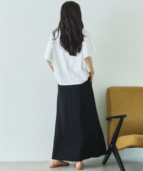 Doux archives(ドゥアルシーヴ)の「袖フリルプリントTシャツ(Tシャツ/カットソー・レディース・チャコールグレー/キャメル/オフホワイト・FREE)」の21枚目の写真