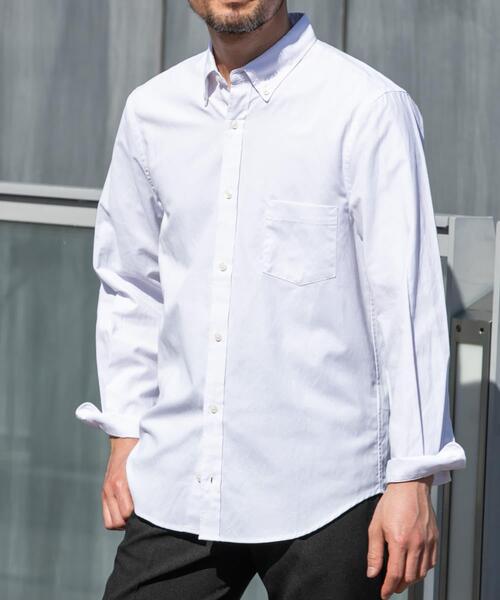URBAN RESEARCH ROSSO MEN（アーバンリサーチロッソメン）の「『WEB限定』『イージーケア』『XLサイズあり』ハイパフォーマンスリネンボタンダウンシャツ（シャツ/ブラウス・メンズ・ライトブルー/チェック/ストライプ/ベージュ/ネイビー/ホワイト・MEDIUM/SMALL/X-LARGE/LARGE）」の8枚目の写真