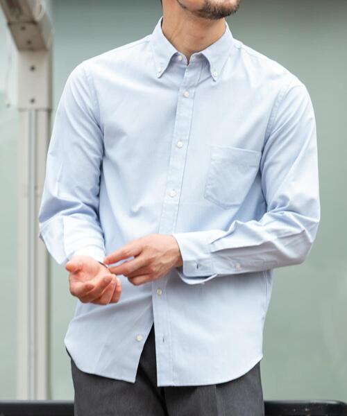 URBAN RESEARCH ROSSO MEN（アーバンリサーチロッソメン）の「『WEB限定』『イージーケア』『XLサイズあり』ハイパフォーマンスリネンボタンダウンシャツ（シャツ/ブラウス・メンズ・ライトブルー/チェック/ストライプ/ベージュ/ネイビー/ホワイト・MEDIUM/SMALL/X-LARGE/LARGE）」の19枚目の写真