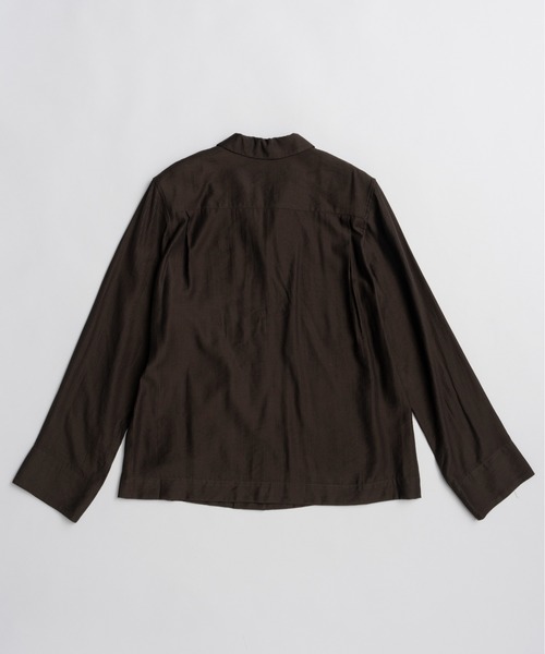 PRANK PROJECT（プランクプロジェクト）の「【2026Summer Pre-Order】シャドーストライプラウンジシャツ / Shadow Stripe Lounge Shirt（シャツ/ブラウス・レディース・ブラウン・FREE）」の2枚目の写真